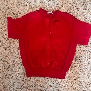 RED VINTAGE BUTTON UP
